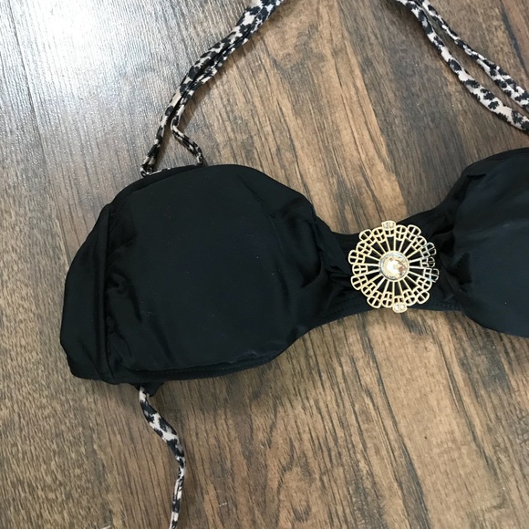 Black leopard bikini top - Picture 2 of 3